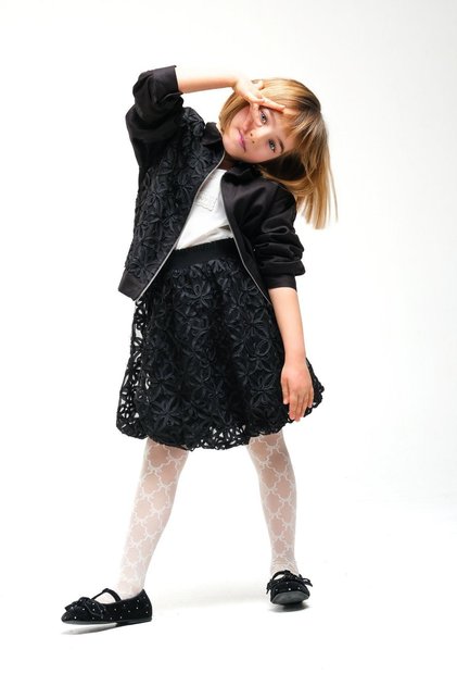 4-8 Years Old Royal Pearl Girls' Set-Black