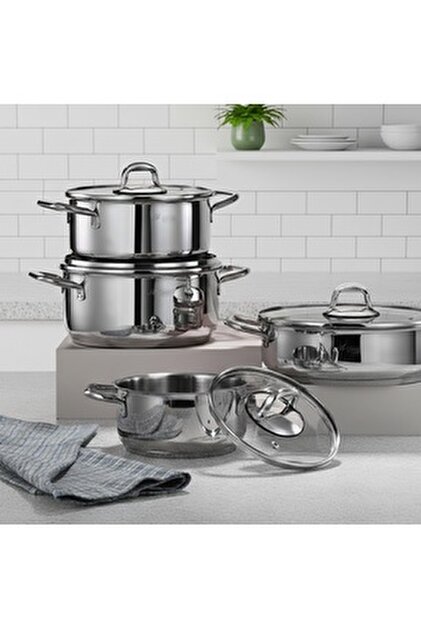 Aryıldız Aria 8 Parça Çelik Tencere Seti 4'lü - Fiyatı, Yorumları