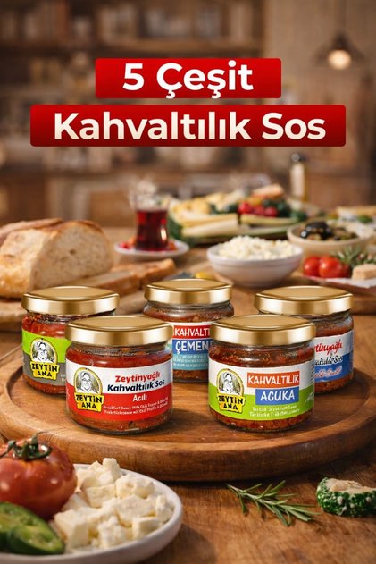 Kahvaltılık Sos Çeşitleri 5 Adet 260 Gr X 5