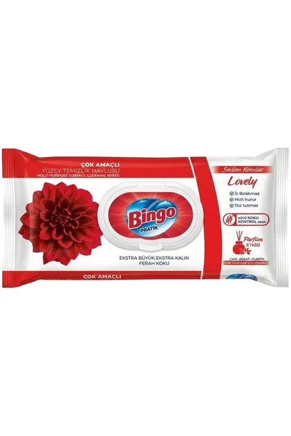 Clean Yüzey Temizlik Havlusu 96 Yaprak Sevilen Kokular Lovely - Gül Plastik Kapaklı