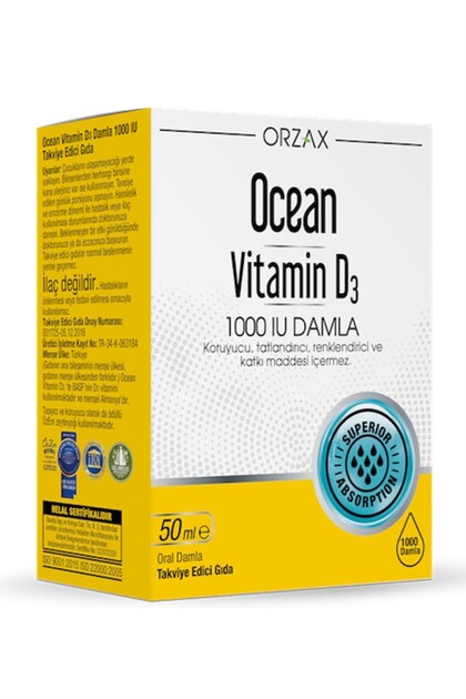Vitamin D3 1000 Iu Damla 50 Ml