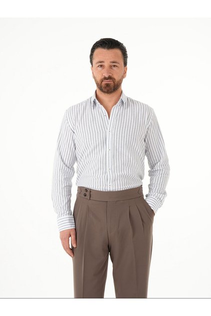Men's Premium Regular Fit Striped Linen Shirt