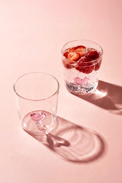 Perotti Love Hearts 2'li Borosilikat 300 ml Aşk Bardak Seti