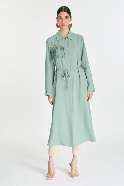 Zühre Deniz Kabuğu Detaylı Püsküllü Giy Çık Mint 0234 - Fiyatı