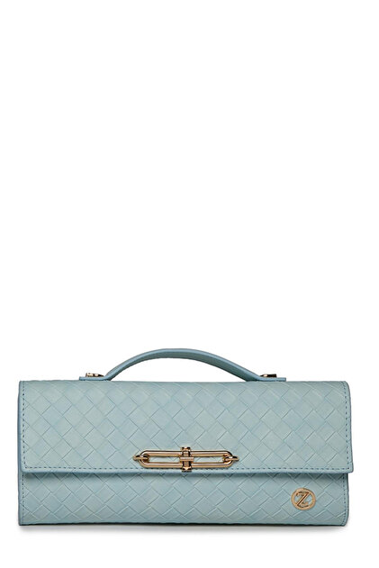 Patterned Hand-Signed Blue Bag 0054