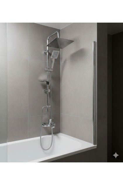 Dubai Shower Set and Economical Mix On/Off Bathroom Faucet