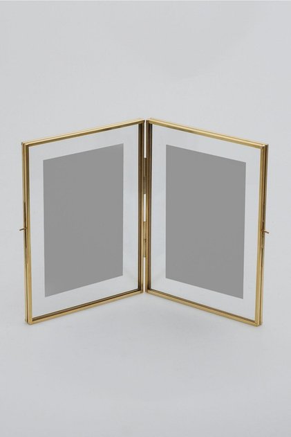 İkili 20x15cm Pirinç Gold Dikey Masaüstü Cam Resim Fotoğraf Çerçevesi Iskandinav Tarzı Dekor Nişan