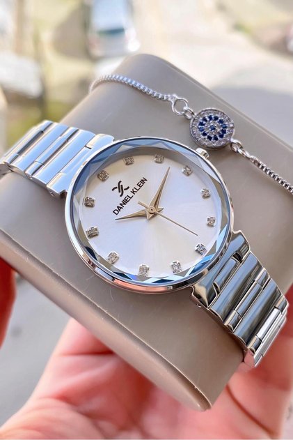 Daniel Klein Women's Watch Original Waterproof Steel 2 Years Warranty with Invoice Bracelet with Gift