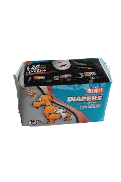 Scutece pentru caini, Hushpet, S, 4/7 kg, 33/48 cm, 12 buc