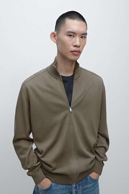 Massimo Dutti Cotton zip-up knit cardigan - Fiyatı, Yorumları