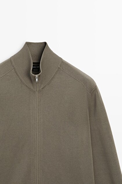 Massimo Dutti Cotton zip-up knit cardigan - Fiyatı, Yorumları