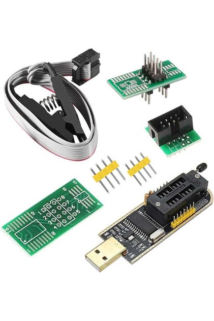 CH341A 24 25 Serisi EEPROM Flash BIOS USB Programlayıcı + SOIC8 Test Klipsi