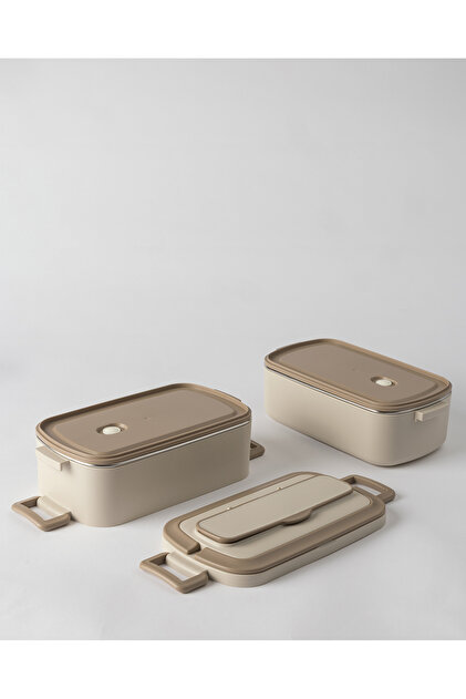 Madame Coco Mimosa 2'li Lunch Box - Soft Bej - 2000 ml - Fiyatı
