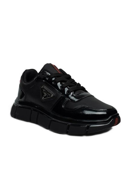 Solazer 062-26 Men's Sneaker with Leather and Patent Leather Mixed Anatomical Sole