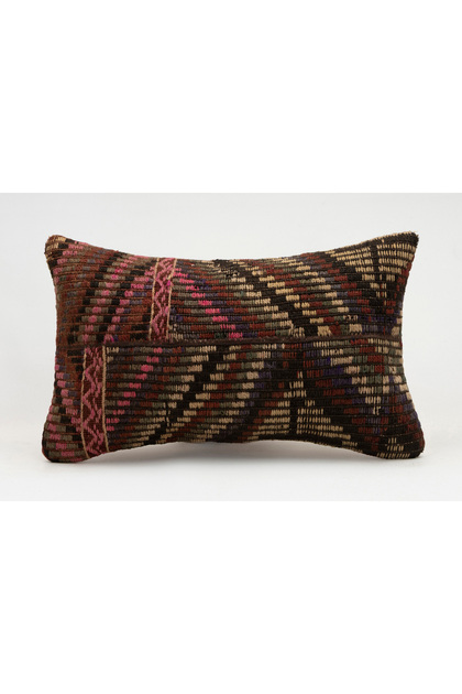 Vintage Throw Pillow Cover Made from Handmade Rug, Wool, 30X50 cm