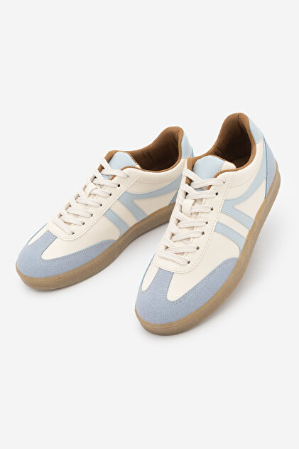Marjin Kadın Sneaker Bağcıklı Düz Taban Retro Spor Ayakkabı Norde