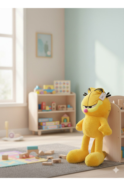 OEM Garfield Peluş Oyuncak 60 cm Büyük Boy Uzun Bacaklı Yumuşak