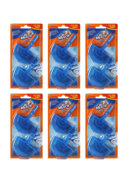 Mr.Muscle Klozet Blok 2 Li Aqua Blue 6 Paket 6X72 Gr.