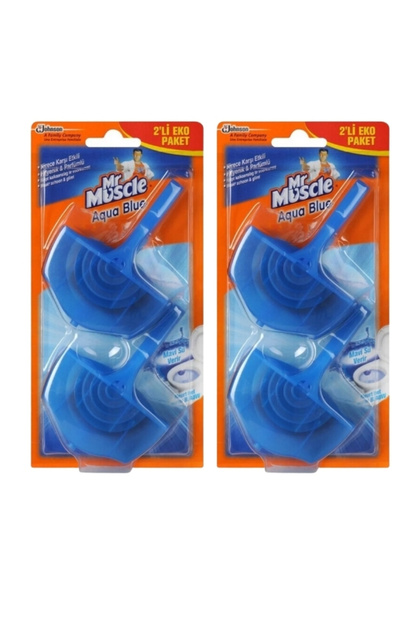 Mr.Muscle Klozet Blok 2 Li Aqua Blue (2 Paket) 72 Gr.