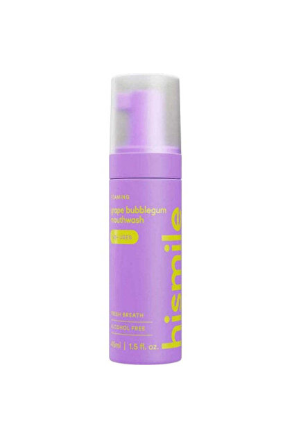 Foam Mouthwash, Grape Bubblegum – Light, Fizzy and Refreshing Foam, Peroxide-Free with Sodium Hyaluronate, ~50 Uses, 45ml, 100% Vegan and Cruelty-Free Oral Care, for Personal Care