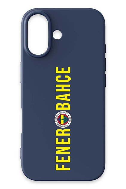 iPhone 17 Compatible Vertical Text Navy Blue Silicone Licensed Phone Case