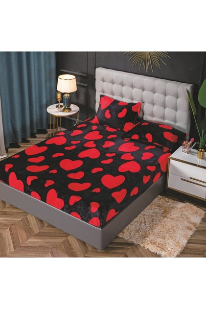 Husa de pat cu elastic COCOLINO, 180x200cmx25cm + 2 fete de perna