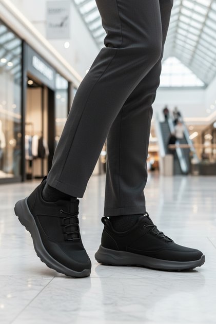460 Lace-Up Black Men's Casual Shoes
