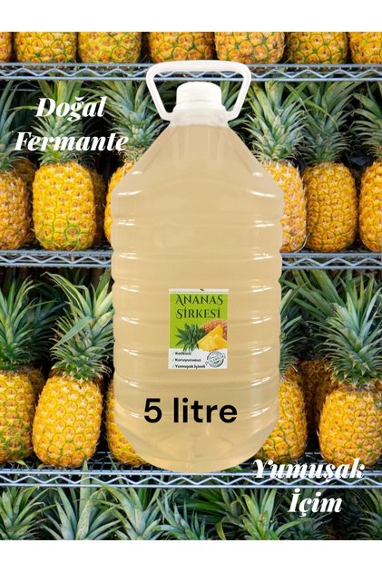 Doğal Fermante İçimlik 5 litre Ananas Sirkesi