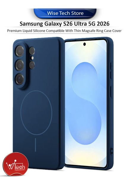 Samsung Galaxy S26 Ultra 2026 Premium Liquid Silicone Compatible With Thin Magsafe Ring Case Cover