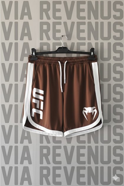 Ufc Printed Piping Detailed Jersey Sports Training Shorts
