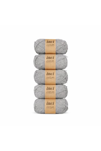 Gray Cotton 5-Pack Cotton Knitting Yarn Amigurumi, Blanket, Bag, Supla, Vest, Crochet, Baby