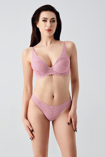 Women's B Cup Bra Panty Set, 334160