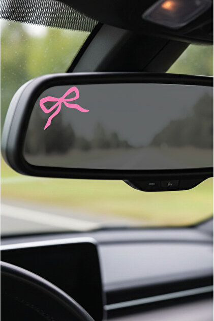 Bow Ribbon Sticker Car Rearview Mirror Sticker Motorcycle & Helmet Sticker Decal Set of 4