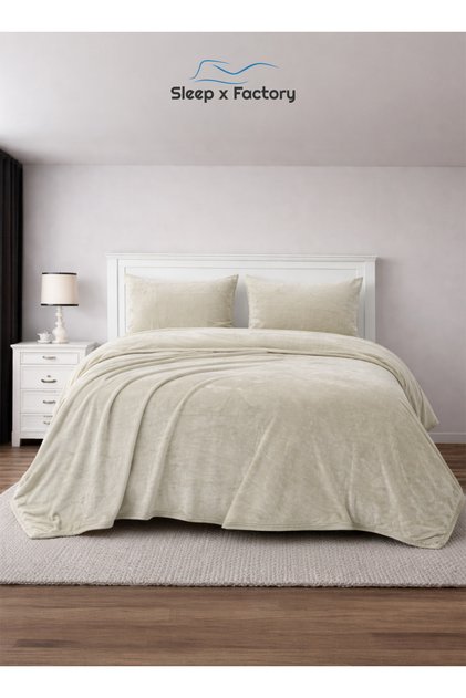 3-Piece Velvet Comforter Set 200x240 cm – Soft Luxury Bed Set with 2 Pillowcases