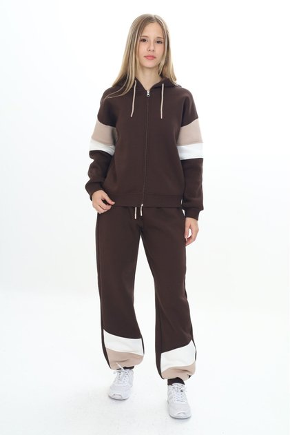Buy Girl's 2-Piece Set: Hooded Zipper Sweatshirt & Jogger Sweatpants with Elastic Waistband
