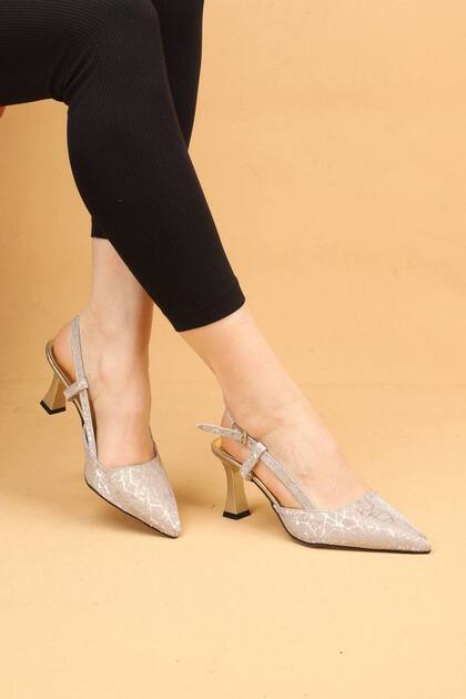 Layber Women's Thin Heeled Patterned Evening Dress Shoes High Heels-  Trendyol