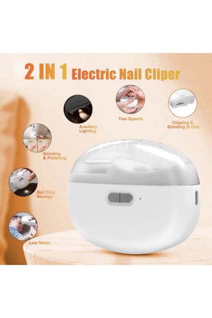 2-in-1 USB Rechargeable Electric Nail Trimmer & Polisher