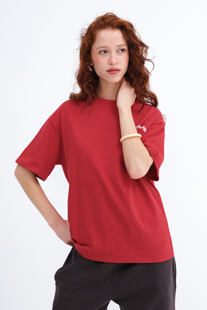 Addax Kiraz Baskılı Kalın T-shirt P10480-K9 - Fiyatı, Yorumları