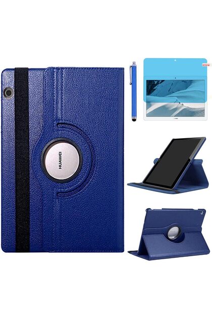 Case for Huawei MediaPad T5 10 Tablet 10.1 inch,360 Degree Rotating Stand Case Protective Cover Blue