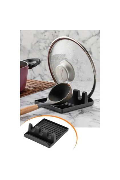 Countertop Pot Lid Holder and Spoon Rest Pot Lid Stand Dirty Spoon Ladle Coaster