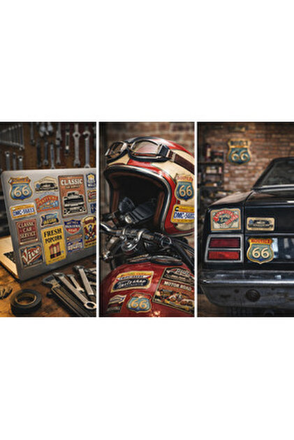 Limitless Design Vintage Garage Sticker Seti 22x30 cm – Retro