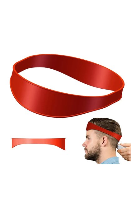 red DIY Home Hair Trimming Haircut Curved Headband Silicone Neckline Shaving Template Hair Cutting G