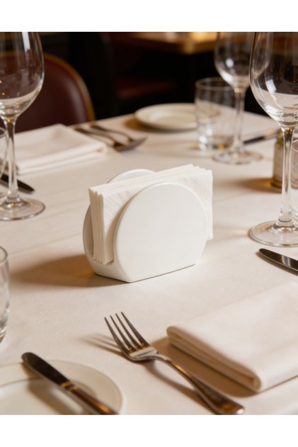 Porcelain Vanta Napkin Holder 10 Cm-Single Piece
