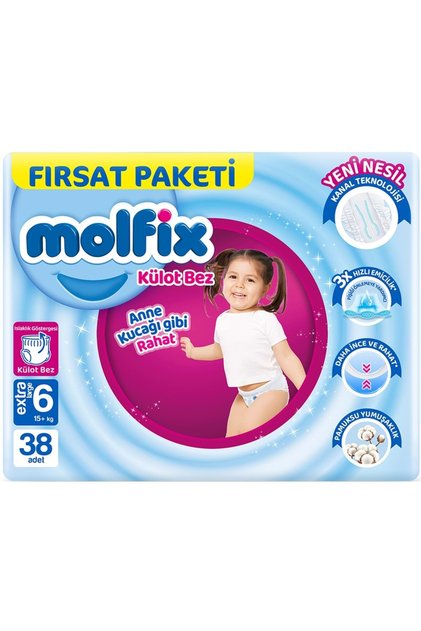 Panty Diaper Size:6 (15+kg) Extra Large 38 Pieces Fırsat Pk