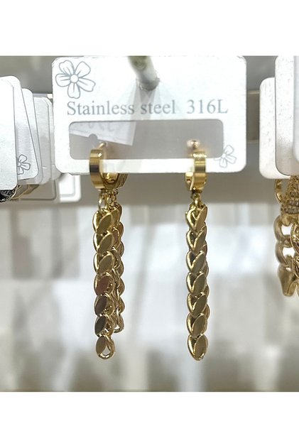 Stainless Steel Stainless Steel Dangle Barley Earrings