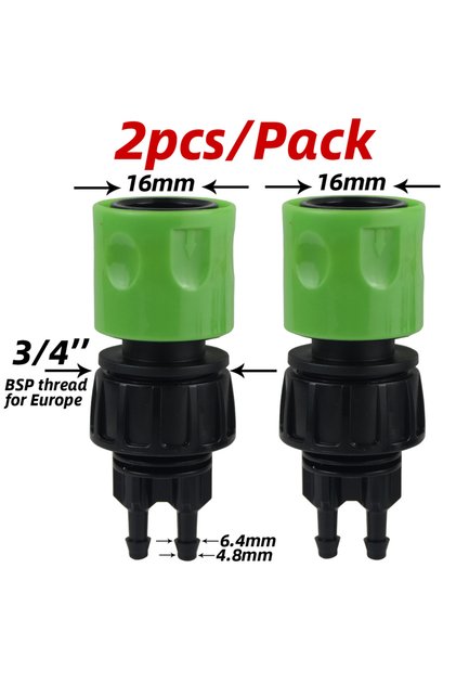 2-Way Splitter-2pcs KESLA 1pc Tap Adapter 1Way 2-Way 4-Way Splitter Drip Irrigation Garden 1/4'' Hos