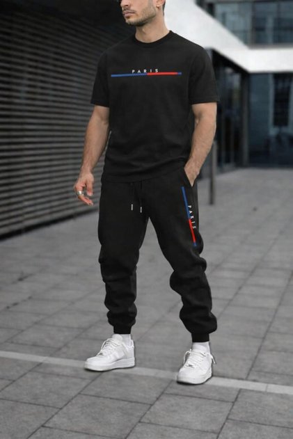 BOYS PARIS-A PRINTED TRACKSUIT T-SHIRT SET