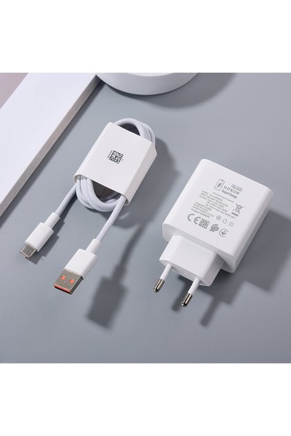 EU Add 2m Cable Original Honor 66W Fast Charger EU SuperCharge Power Adapter 6A Usb Type C Cable For
