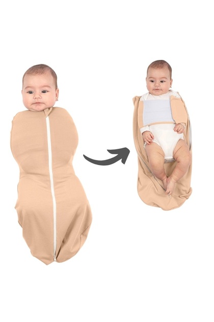 SnugPod UP Peach M система за повиване с Двуспален цип, за бебета с тегло 3.8-...