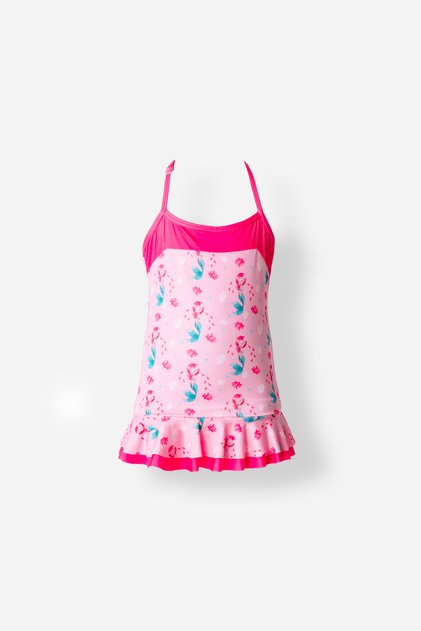 Girl's swimsuit with neck tie 5207